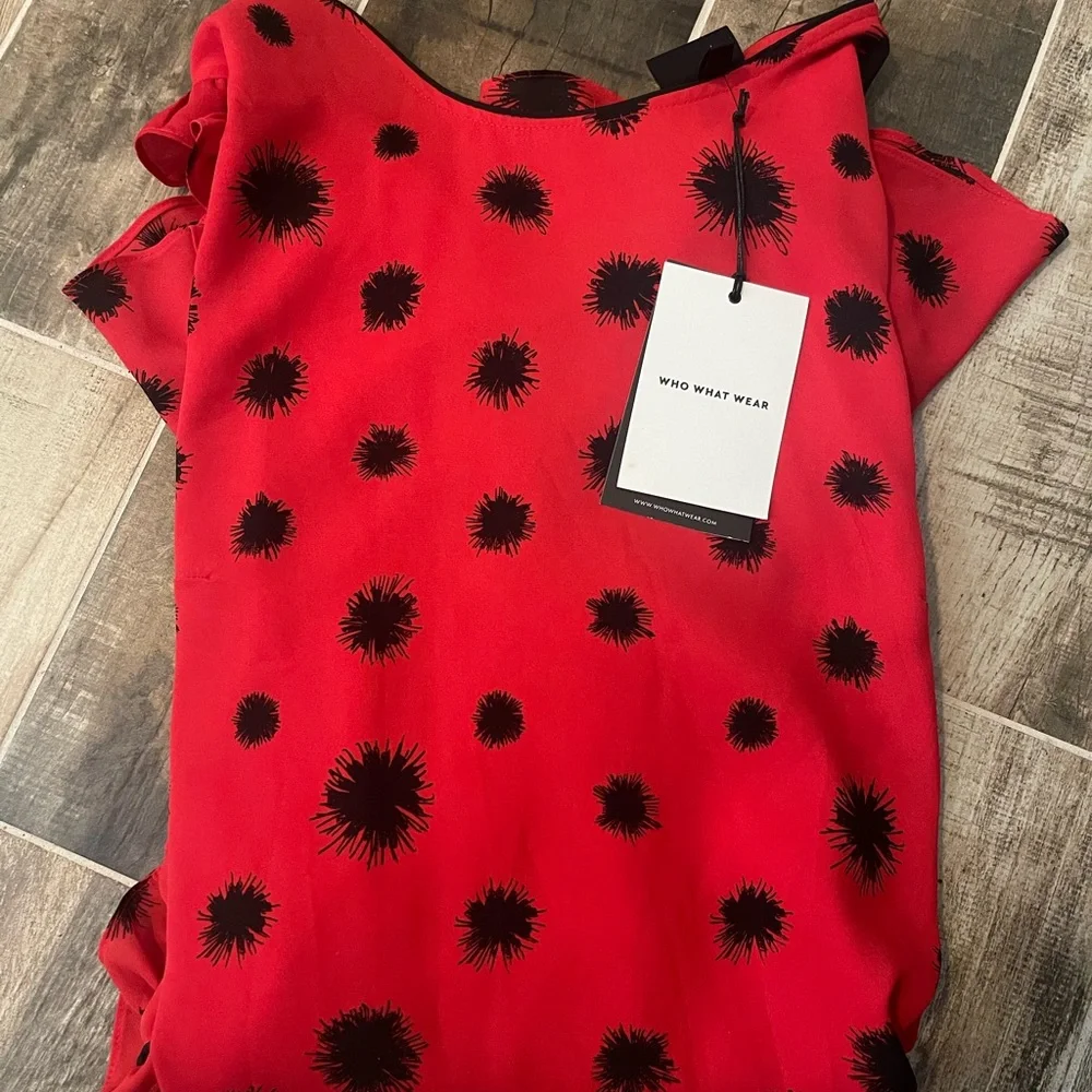 🔘Who What Wear “dandelion dots” shift dress - Picture 2 of 6